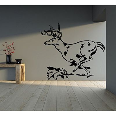 Stickers Cerf - Turquoise, L 65cm x H 60cm