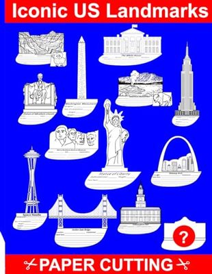 US Iconic Landmarks Paper Cutting Craft: 14 Famous US Landmarks