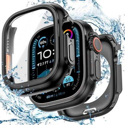 Goton - Funda Impermeable para Apple Watch Series 10, 9, 8, 7, SE2, SE, 6, 5, 4, Ultra, 2 Ultra, 46, 42, 45, 44, 41, 40, 49 mm, policarbonato Duro de 360°, con Protector de Pantalla, Accesorios para