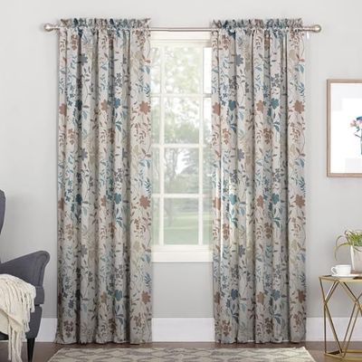 Sun zéro Kara Faible consommation d'énergie Patio Porte Panneau de Rideau, Beige Pierre, 54" x 63"