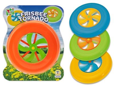 Teorema Giocattoli, frisbee tornado colorato in plastica, disponibile in 4 colori salezionati casualmente, gioco all'aperto, adatto sia per bambini che per adulti