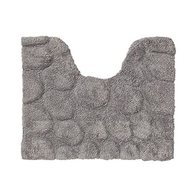 Sealskin Pebbles Pedestal Mat, Cotton, Grey, 50 x 1.5 x 60 cm