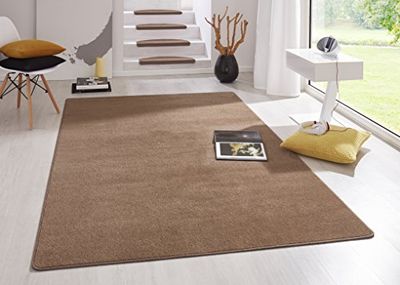 Hanse Home Tapete interior Fancy Tapete moderno de veludo para sala de estar, sala de estar, quarto das crianças, corredor, quarto, cozinha, castanho, 200 x 280 cm