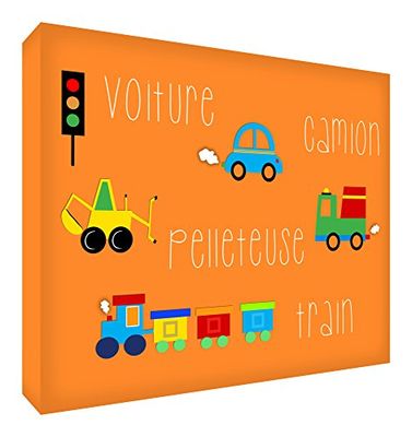 Feel Good Art Zoom Bloc Décoratif en Acrylique Transparent Orange 10,5 x 7,4 x 2 cm