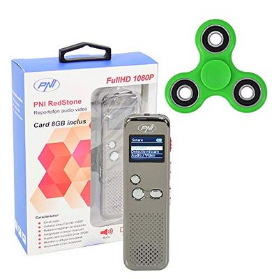 PNI Registratore audio video RedStone 1080P 8GB + Verde veloce Speedy Green