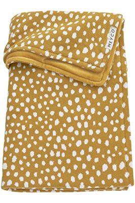 Meyco Plaid Cheetah en Peluche Douce pour bébé/bébé 75 x 100 cm Doré Miel