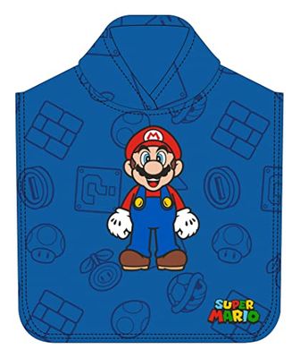 FACTORY CR 2023MAR013, SONIC - Poncho Microfibre, Serviette de Piscine, Serviette Enfant, Imprimé Enfant, 50x100 mixte enfant, Color, único