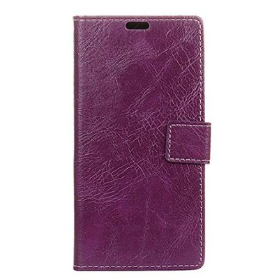 Carcasa de telefono for Galaxy J3 (2017) (versión de la UE) Funda de Cuero con Textura Horizontal Retro Crazy Horse con Soporte y Ranuras for Tarjetas y Billetera y Marco de Fotos (Negro)