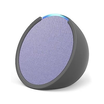 Echo Pop | Altoparlante Bluetooth intelligente con Alexa, compatto e dal suono potente | Lavanda + custodia per Echo Pop Made For Amazon (modello 2023), Grigia