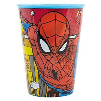 Stor Reusable Plastic Cup for Children 260 ml | Spiderman Midnight Flyer
