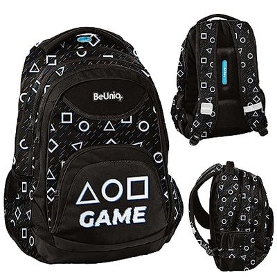 PASO Game BeUniq Sporttas met trekkoord, uniseks, kinderen, 46 x 37 cm, Zwart, 46 x 37 cm