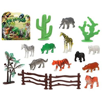 BigBuy Kids- Set de Animales Salvajes Selva, Multicolor (S1130614)