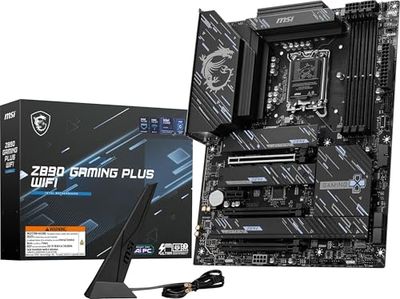 MSI Z890 Gaming Plus WiFi Gaming Moederbord, compatibel met Intel Core Ultra Series 2 processors, LGA 1851, DDR5, PCIe 5.0, M.2, SATA, 5Gbps LAN, USB type C, Wi-Fi 7, Bluetooth 5.4