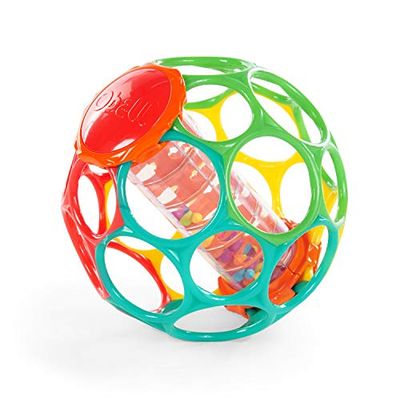 Bright Starts Oball Easy Grasp Rollin' Rainstick Sonaglio Causa & Effetto per neonati, a partire dai 3 mesi di età