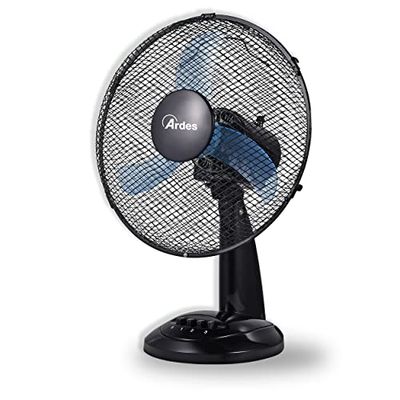 ARDES AR5AM40 Penny 3 Ventoinha de mesa, pás oscilatórias com inclinação regulável, velocidade silenciosa, 40 cm