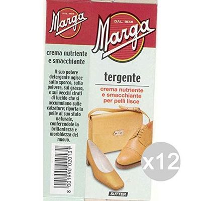 Marga Set 12 Detergente Pelle Crema Tubo 50 Ml per Calzature E Scarpe, Multicolore, Unica