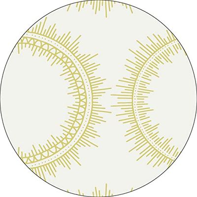 Bonateks, Tappetino per mouse rotondo con stampa digitale, base antiscivolo, per ufficio e casa, diametro: 22 cm
