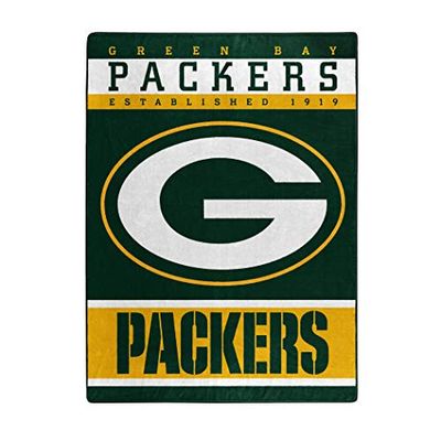 NORTHWEST NFL Green Bay Packers Raschel prydnadsfilt, 152 cm x 203 cm, 12:e man