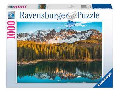 Ravensburger - Puzzle: Lago Carezza, 1000 Piezas, Puzzles para Adultos, Rompecabezas para Adultos, Regalos a Partir de 14 Años, 70x50cm