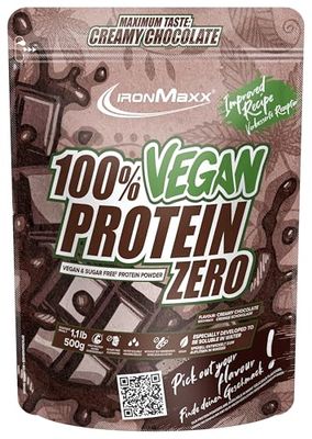100% Vegan Protein Zero Protein Powder Without Sugar 500g Creamy Chocolate Delicious high-Protein Shake with 21g of Protein from 4 Protein Sources
