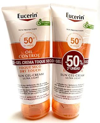 celorriofarma 195298 Compatibile con Eucerin Protezione Solare Spf50 Crema-Gel Touch Dry 200 ml. Confezione da 2 un. (Totale 400 ml)