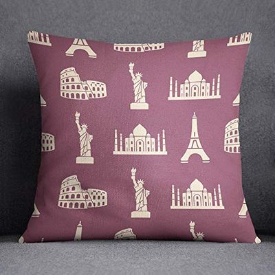 Questo Casa Funda de cojín Decorativa, Funda de cojín, Funda de Almohada, decoración del hogar, para sofá, café, tamaño: 45 x 45 cm, diseñada y Fabricada en Türkiye
