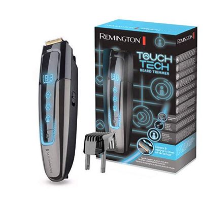 Remington Recortadora de Barba TouchTech, Barbero con Cable e Inalámbrico, Cuchillas de Titanio, Tecnología SenseSpeed y GroomMotion, Peine Eléctrico, 175 Ajustes Longitud, 50 min Autonomía, MB4700