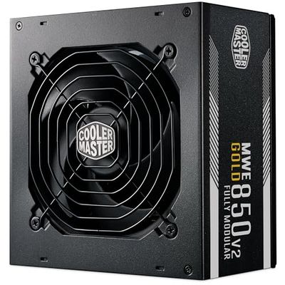 Cooler Master MWE Gold 850 V2 ATX 3.1 Fully Modular PSU (UK Plug) - ATX 3.1 Support, 80 PLUS Gold 850W Power Supply, PCIe 5.1 Cabling, 120mm HDB Fan, High-Temperature Threshold, 5 Year Warranty