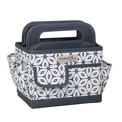 Everything Mary Desktop Organiser Grey/Cream Geometric EVM12830-3