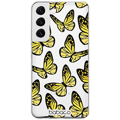 ERT GROUP etui na telefon Samsung S22, case oryginalny i oficjalnie licencjonowany przez Babaco, wzór Butterflies 002, optymalnie dopasowane, plecki z TPU częściowo przeźroczyste