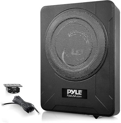 Pyle Subwoofer Amplificato da 20 Centimetri per Casse Auto, 600 Watt, Compatto e Attivo, Sottosella con Amplificatore Integrato, Nero