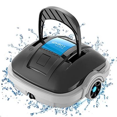 Robot Piscine sans Fil pour Piscine Hors Sol Jusqu'à 80m², Double Filtration et Stationnement Automatique | Double Motorisation Aspirateur Robot Piscine 100 Minutes d'Aspiration Puissante Robot