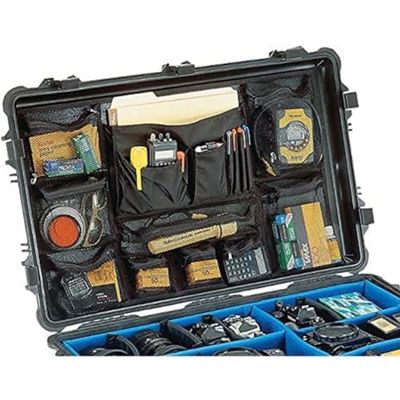 PELI 1659 Organizador de tampa para fotografia, acessório original para malas de proteção, compatível 1650 (vendido separadamente), cor: Preto