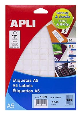 APLI Labels A5 Print&Write 10x 16mm