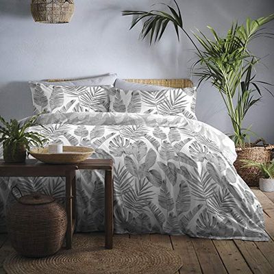 Dreams & Drapes, Tahiti, Easy Care påslakanset för dubbelsäng i grått