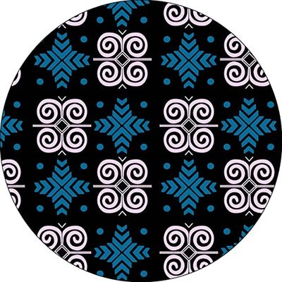 Bonateks, Ronde digitaal bedrukte muismat, antislip onderkant, voor kantoor en thuis, diameter: 22 cm