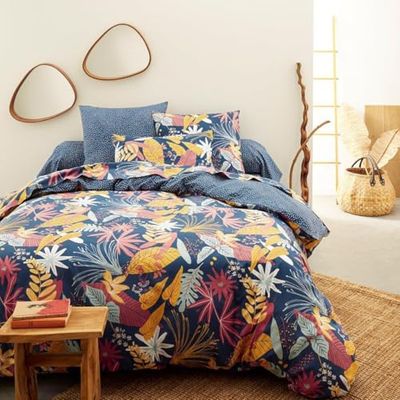 Printed Duvet Cover in Lyocell, Jade, 140 x 200 cm, Origin
