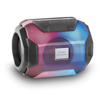 Mars Gaming MSBAX, Bluetooth RGB-luidspreker, Compact,10W, USB/MicroSD/Radio, Zwart