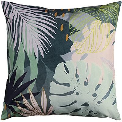furn. Lummig polyester fylld kudde, grönblå, 43 x 43 cm
