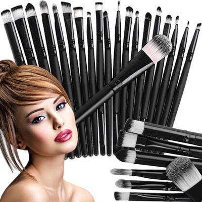 PARENCE.- Set de 20 brochas de maquillaje multiusos - ideal para todas tus necesidades de belleza - 20 piezas, 12cm