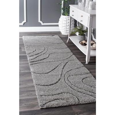 nuLOOM Carolyn - Alfombra acogedora Suave y Afelpada, 2 pies 6 Pulgadas x 6 pies, Gris Oscuro