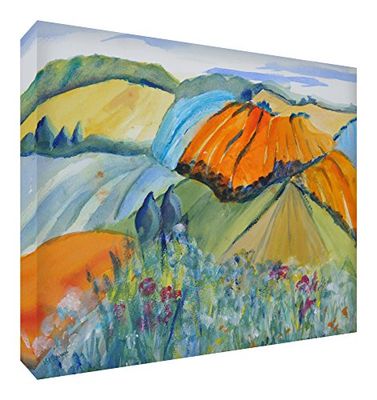 Feel Good Art VJ-WONDERFULWILTSHIRE1216-15IT Un Paisaje de Verano Cuadro de Galería sobre Lienzo, Paisaje Rural Impressionista, Artista Val Johnson