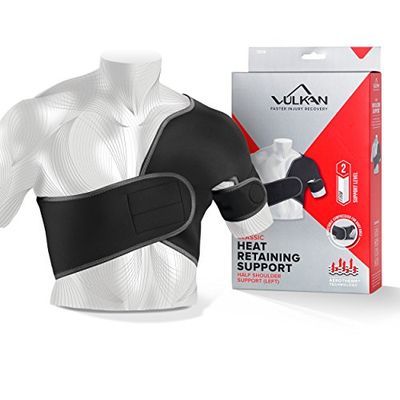 VULKAN Classic Half Left Shoulder Support, Small, Shoulder Brace for Rotator Cuff Injuries, AC Joint Support, and Dislocations, Shoulder Strap for Men and Women, Brace for Athletes and Exercising