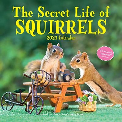 Secret Life of Squirrels Wall Calendar 2024: A Year of Wild Squirrels