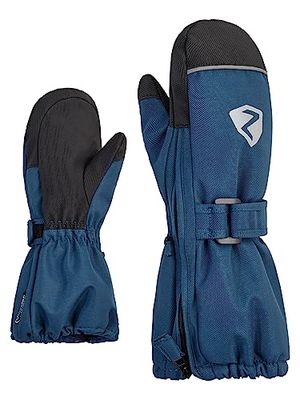 Ziener Lanup, guanti da sci/sport invernali, impermeabili, extra caldi, in lana, blu navy, 86 cm