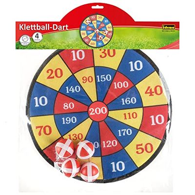 Idena Velcro Ball Dartboard with 4 Velcro Balls