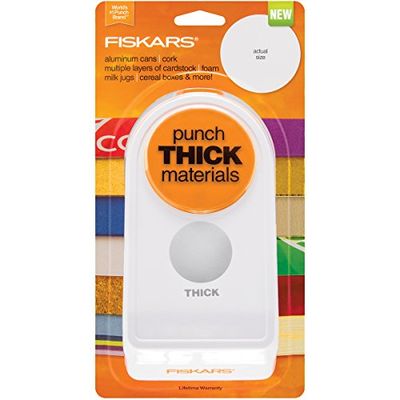 Fiskars Tjock stans 5 cm cirkel, stor, vit