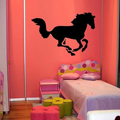 Tatoutex Stickers Silhouette de Cheval - Argent, L 15cm x H 10cm