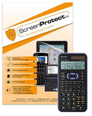 ScreenProtect Displaybeschermfolie UltraClear voor Sharp EL-520 XG met rakel en microvezeldoek