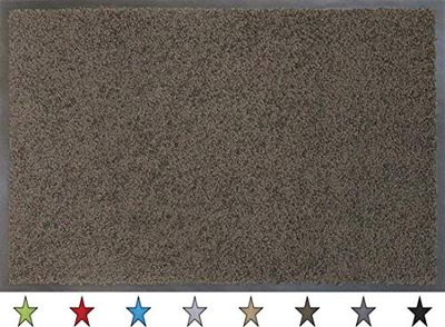 oKu-Tex Dirt Trapper Mat, Doormat, Runner, Non-Slip & Washable, Recycled for Indoor Use, Polyvinyl Chloride, Brown, 90 x 120 cm